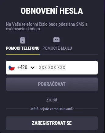 Login page user interface